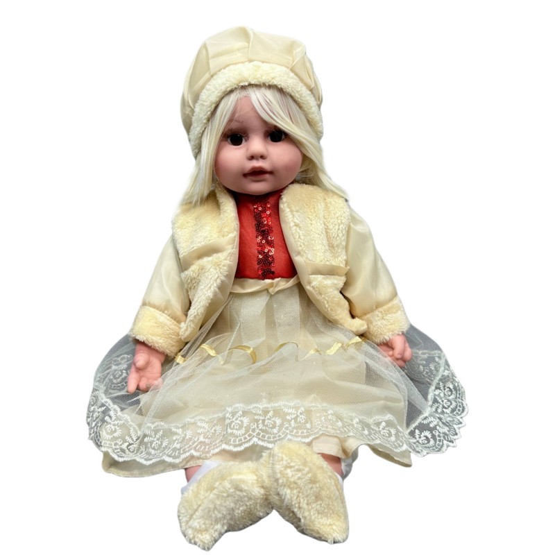 عروسک موزیکال دخترانه کلاسیک با لباس مدل پرنسس 24 اینچ