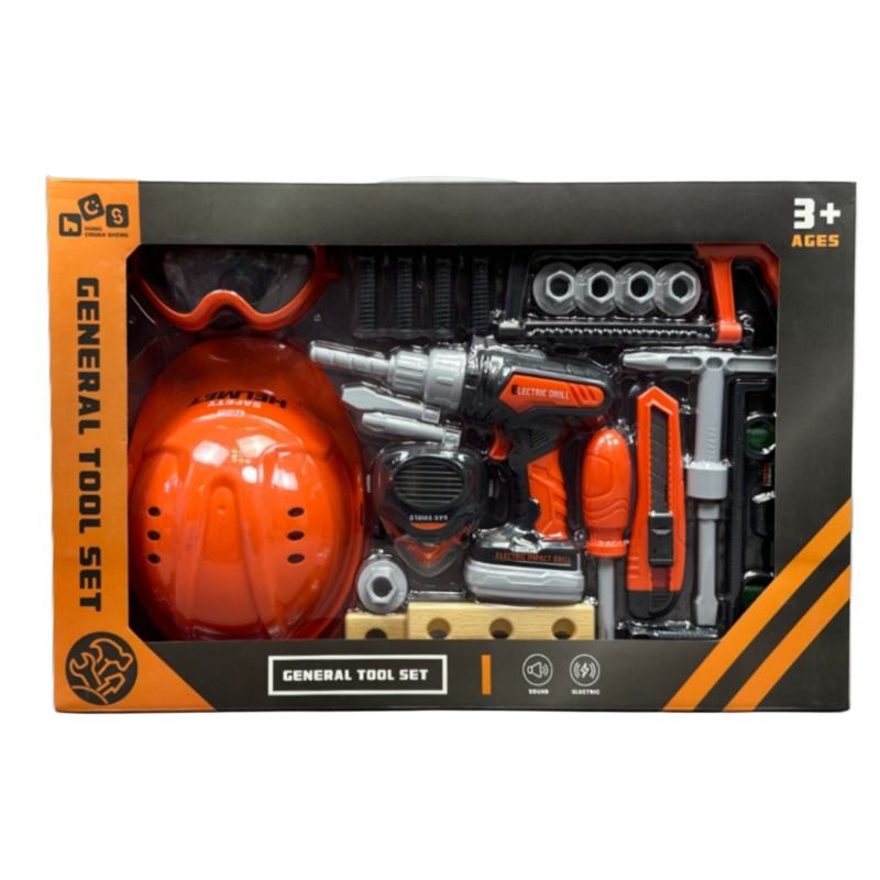 ست ابزار اسباب بازی GENERAL TOOL با کلاه ایمنی