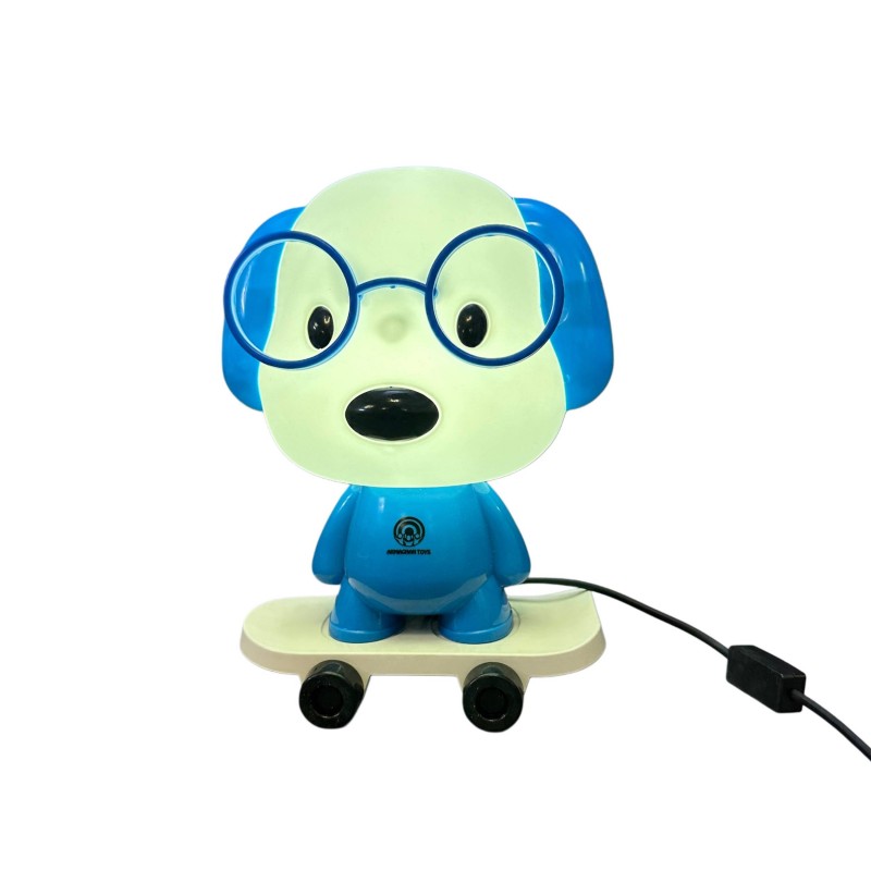 چراغ خواب رومیزی سگ اسکیت سوار