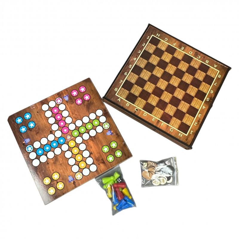 باکس چوبی بازی های 4 در 1