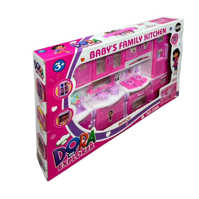 ست اسباب‌بازی آشپزخانه کودک دورا مدل 4در 1