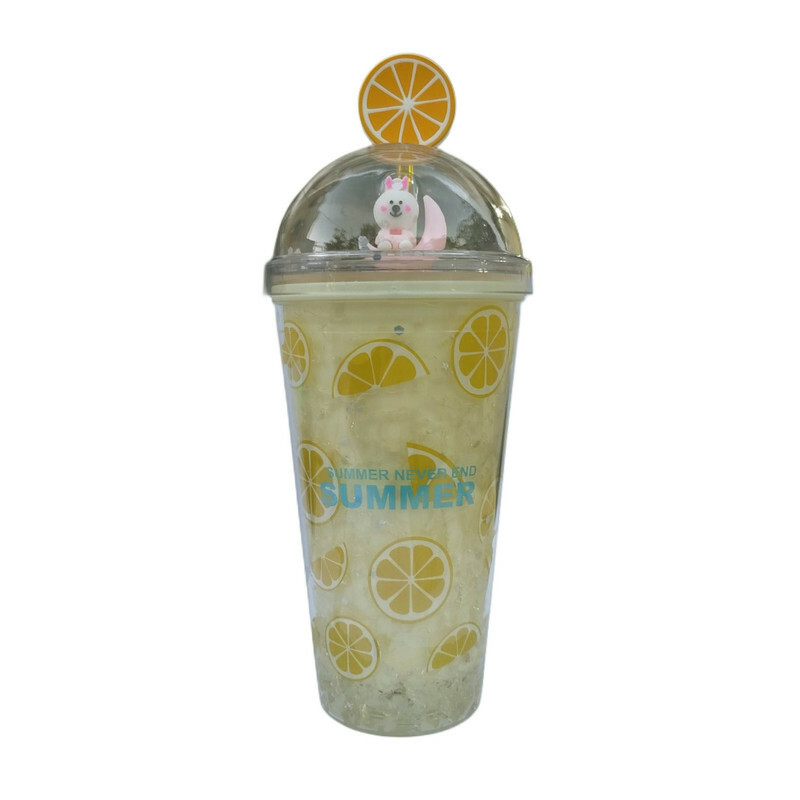 ماگ اسموتی مدل دو جداره سیلیکوژل طرح لیمو