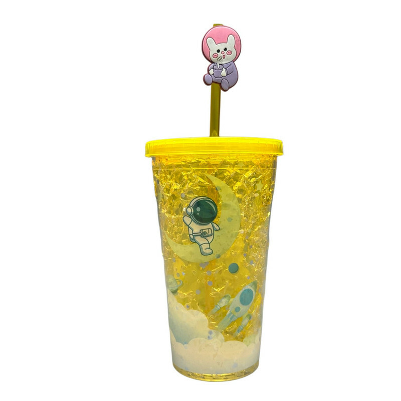 ماگ اسموتی مدل دو جداره سیلیکوژل طرح فضانورد