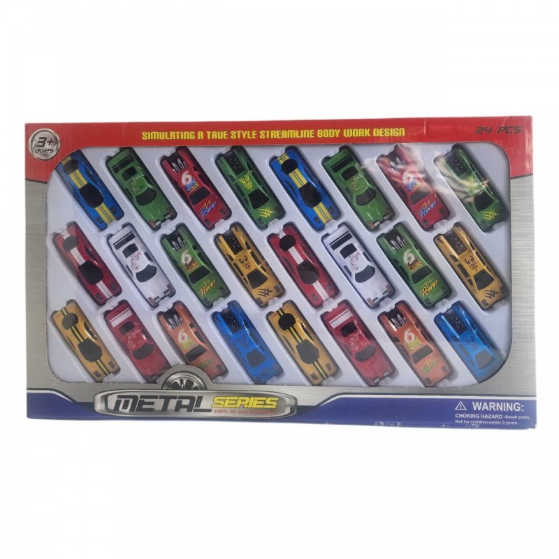 پک ماشین بازی 24 عددی METAL SERIES