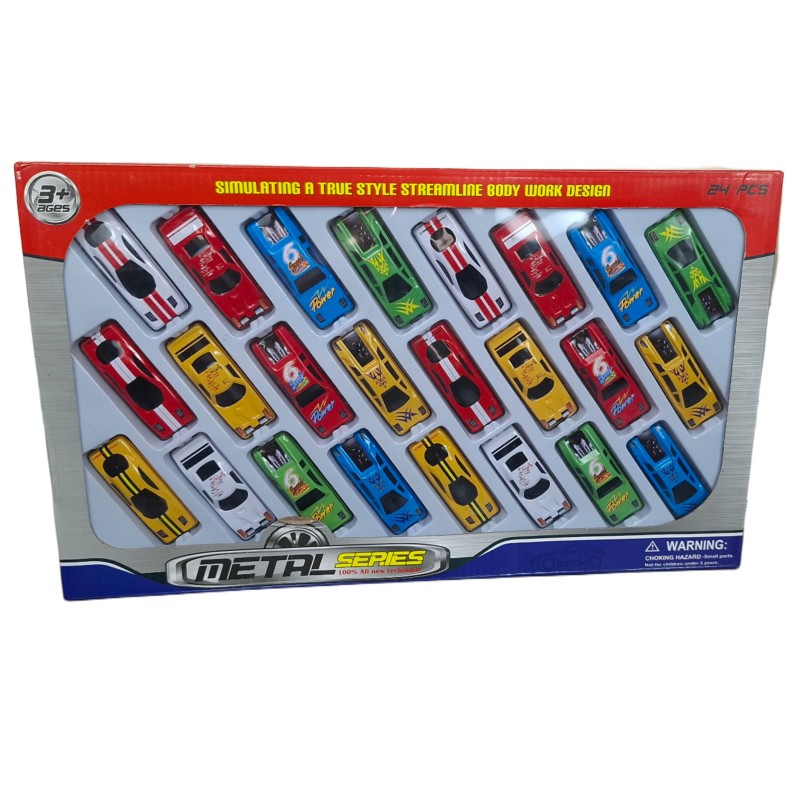 پک ماشین بازی 24 عددی METAL SERIES