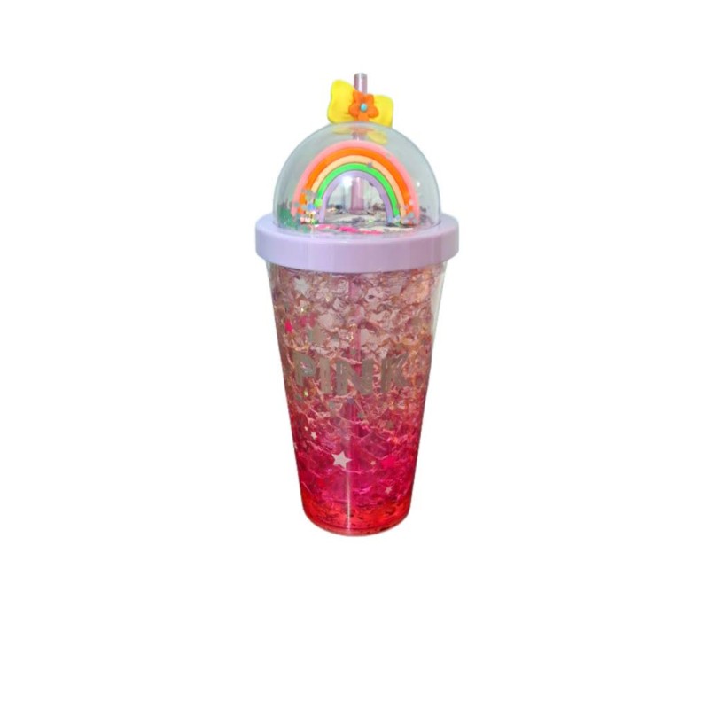 ماگ اسموتی دو جداره سیلیکوژل طرح رنگین کمان کد121