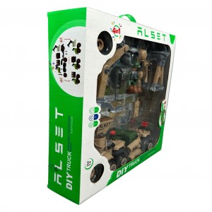 ست کامیون ارتشی 4 در 1 برند ALSET (DIY TRUCK 4in1)