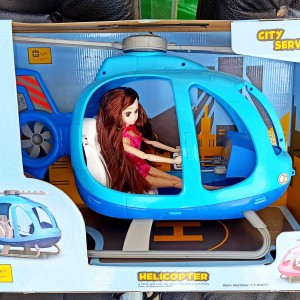 بالگرد اسباب‌بازی امدادی مدل City Service همراه با عروسک