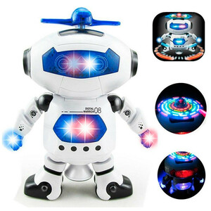 ربات مدل آدم آهنی چرخشی لیزری رقاص