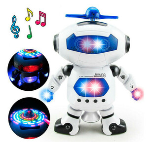 ربات مدل آدم آهنی چرخشی لیزری رقاص