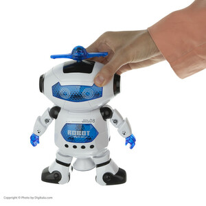 ربات مدل آدم آهنی چرخشی لیزری رقاص