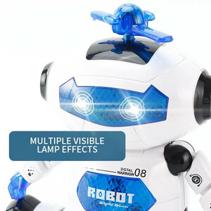 ربات مدل آدم آهنی چرخشی لیزری رقاص