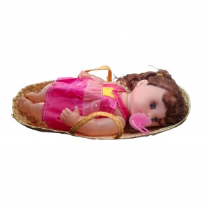 عروسک پستونک دار در سبد