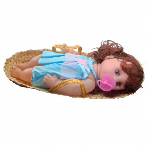 عروسک پستونک دار در سبد