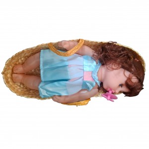 عروسک پستونک دار در سبد