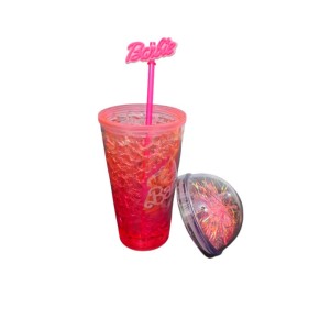 ماگ اسموتی دو جداره سیلیکوژل طرح باربی عینکی کد103