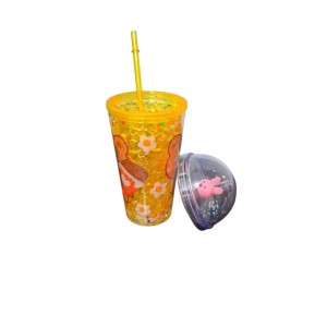 ماگ اسموتی دو جداره سیلیکوژل طرح خرس و شکلات کد108