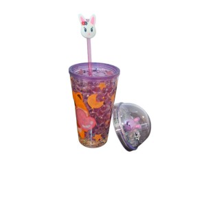 ماگ اسموتی دو جداره سیلیکوژل طرح گربه و قلب کد108