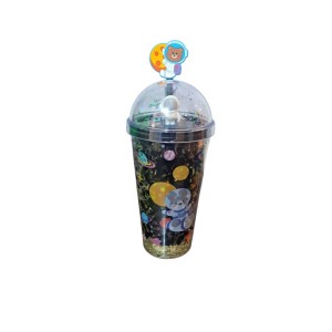 ماگ اسموتی دو جداره سیلیکوژل طرح  خرگوش فضانورد کد116