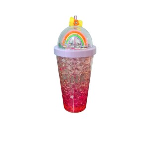 ماگ اسموتی دو جداره سیلیکوژل طرح رنگین کمان کد121