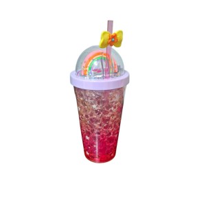 ماگ اسموتی دو جداره سیلیکوژل طرح رنگین کمان کد121