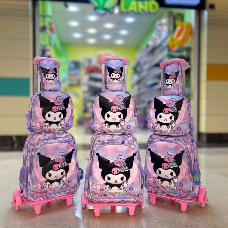 ست 3 تکه چرخدار کرومی