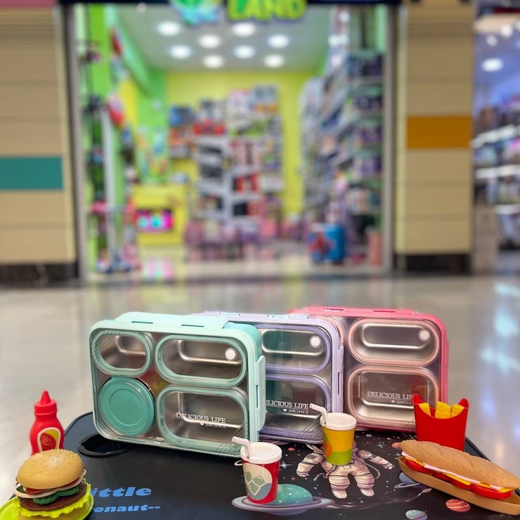 ظرف غذا استیل 4 قسمتی