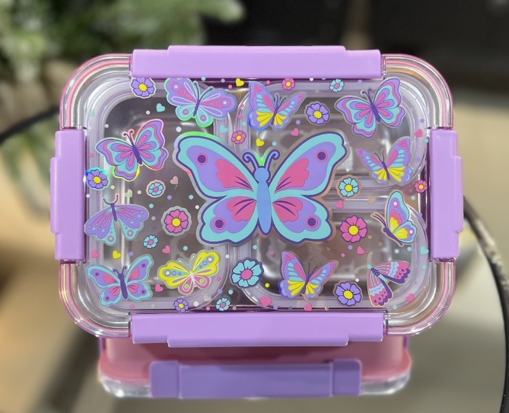 ظرف غذا استیل طرح پروانه وست