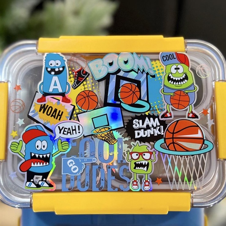 ظرف غذا استیل طرح بسکتبال وست