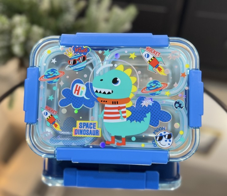 ظرف غذا استیل طرح دایناسور وست