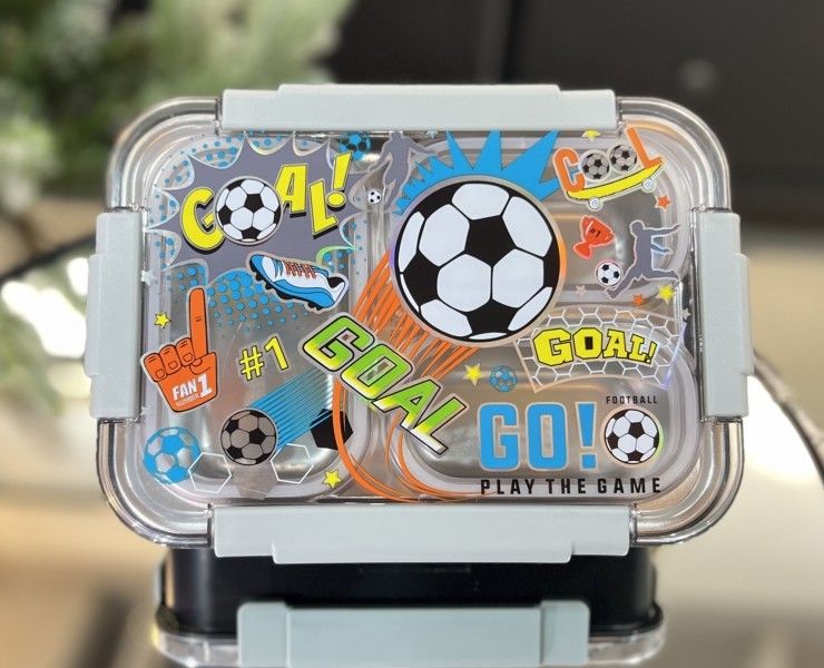 ظرف غذا استیل طرح فوتبال وست