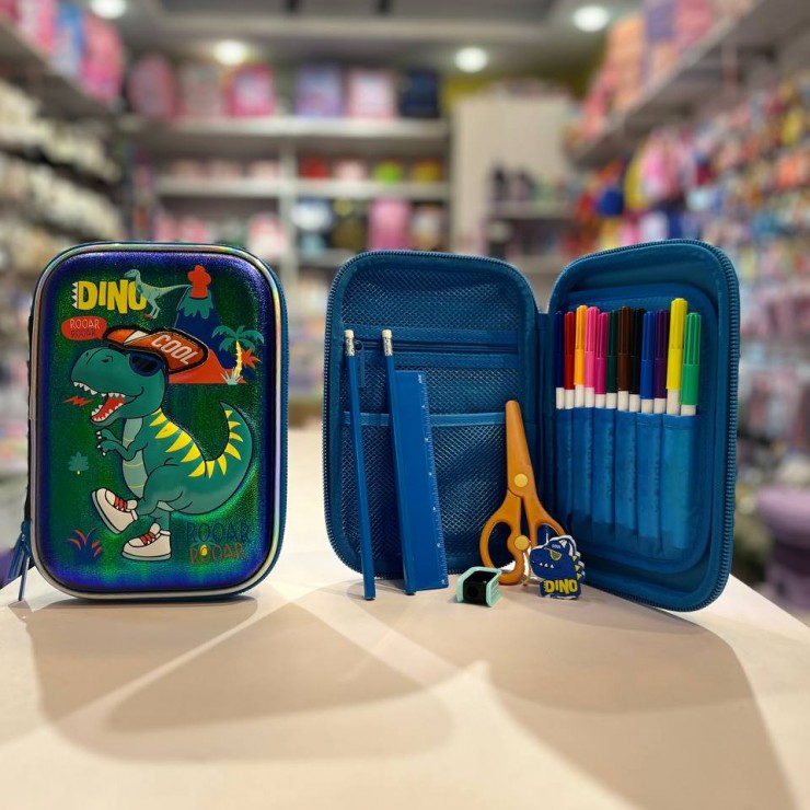 جامدادی به همراه وسایل طرح دایناسور وست