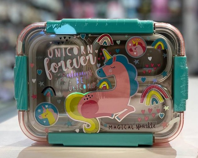 ظرف غذا استیل طرح یونیکورن وست