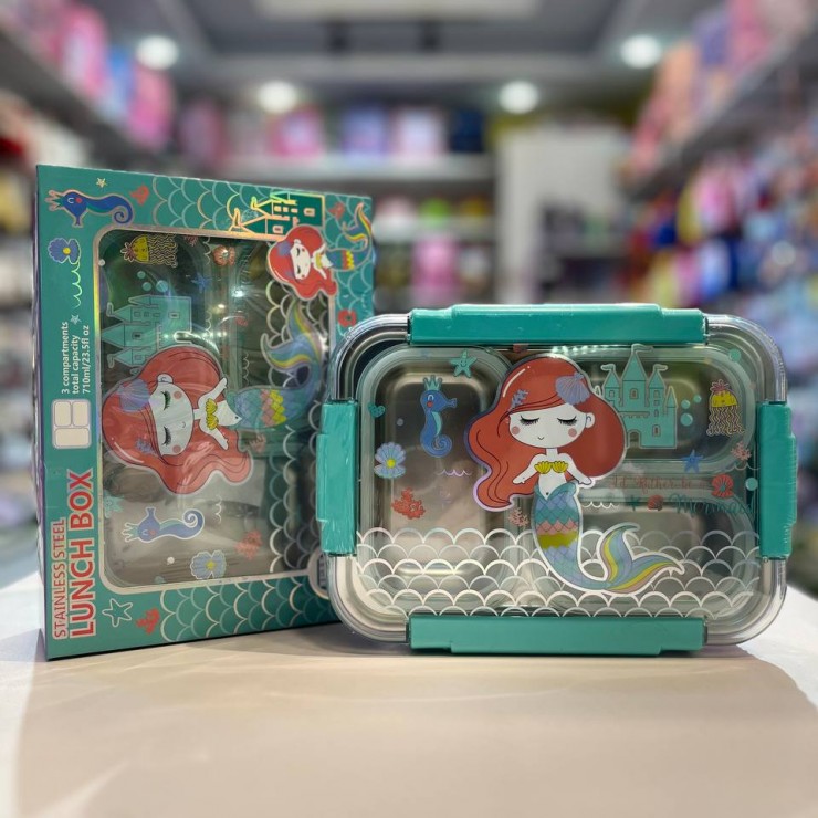 ظرف غذا استیل طرح پری دریایی وست