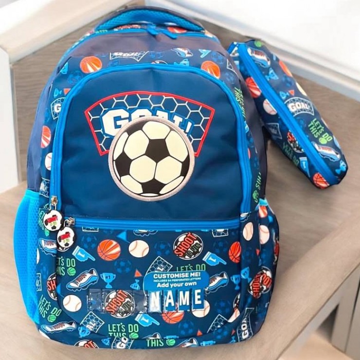 کوله مدرسه فوتبال وست با جامدادی