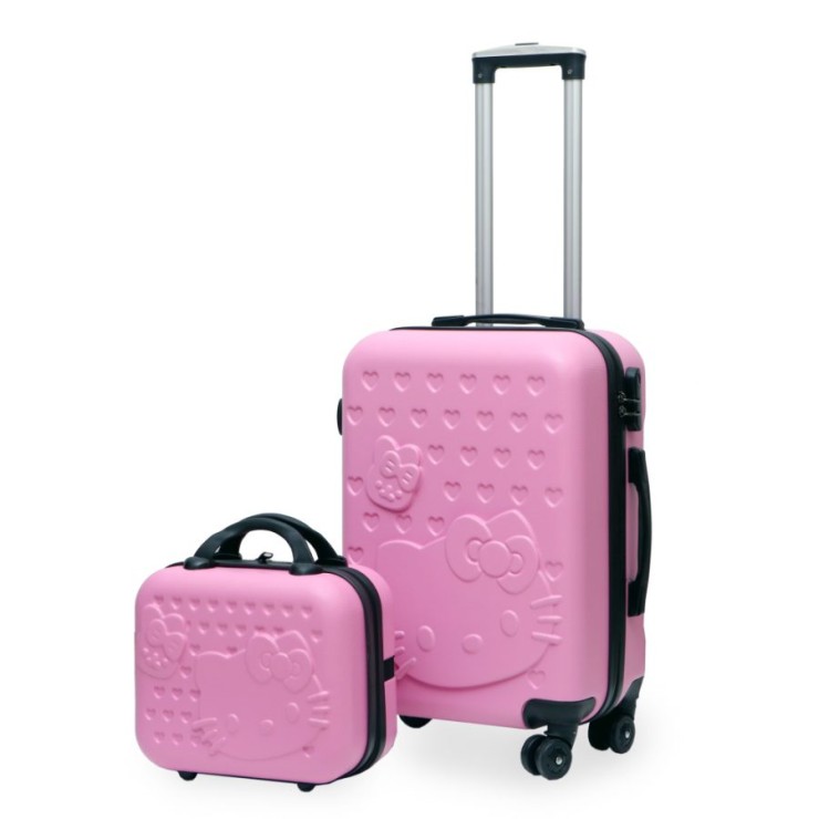 ست چمدان 20 اینچ و کیف آرایشی هلوکیتی