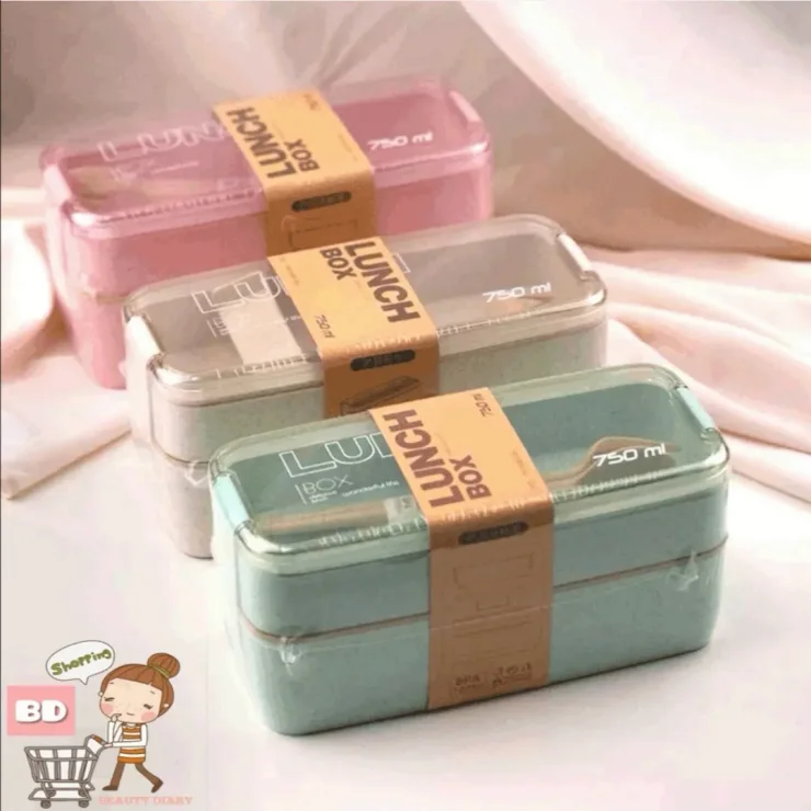 ظرف غذای بامبو ارگانیک دو طبقه