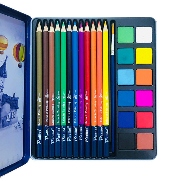 مداد رنگی 12رنگ و 12 آبرنگ