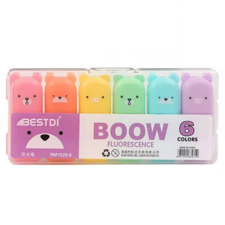 مینی هایلایتر تدی 6  عددی