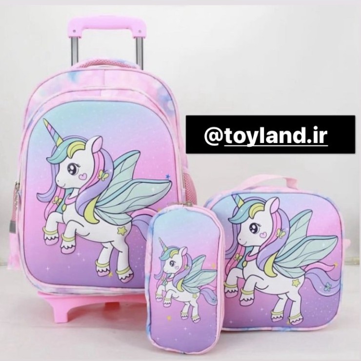 ست 3 تکه چرخدار یونیکورن