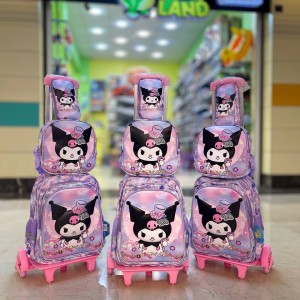 ست 3 تکه چرخدار کرومی