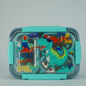 ظرف غذا استیل طرح دایناسور وست