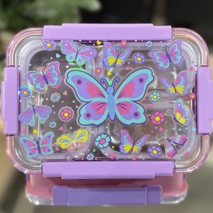 ظرف غذا استیل طرح پروانه وست