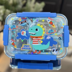 ظرف غذا استیل طرح دایناسور وست