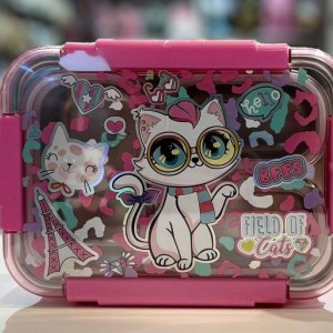 ظرف غذا استیل طرح گربه وست