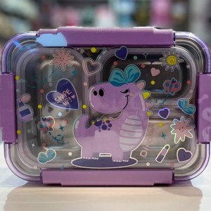 ظرف غذا استیل طرح دایناسور وست