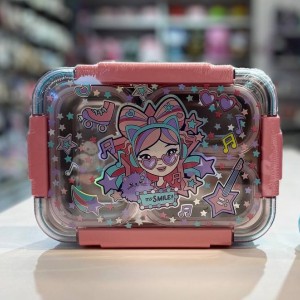 ظرف غذا استیل طرح دخترانه وست