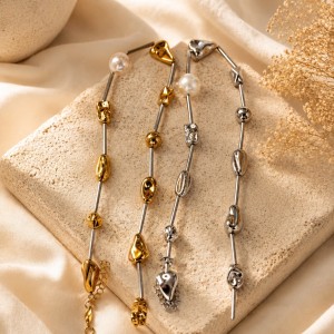 گردنبند استیل طرح سنگ