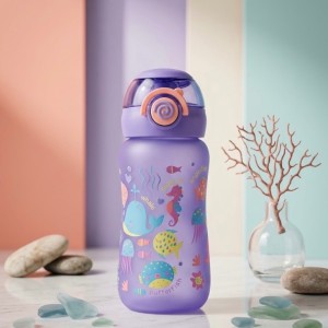 قمقمه 400ml نی دار طرح ماهی