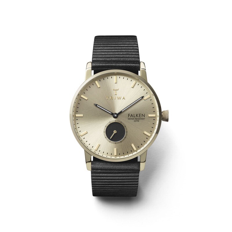 ساعت مچی عقربه ای زنانه مردانه تریوا (TRIWA) مدل Ray Falken Black stripe classic
